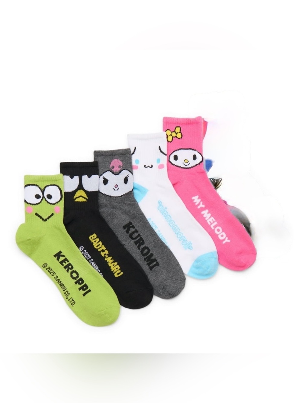 Hello Kitty Men's Quarter Crew Ankle Socks, 5-Pack, Shoe Sizes 8-12